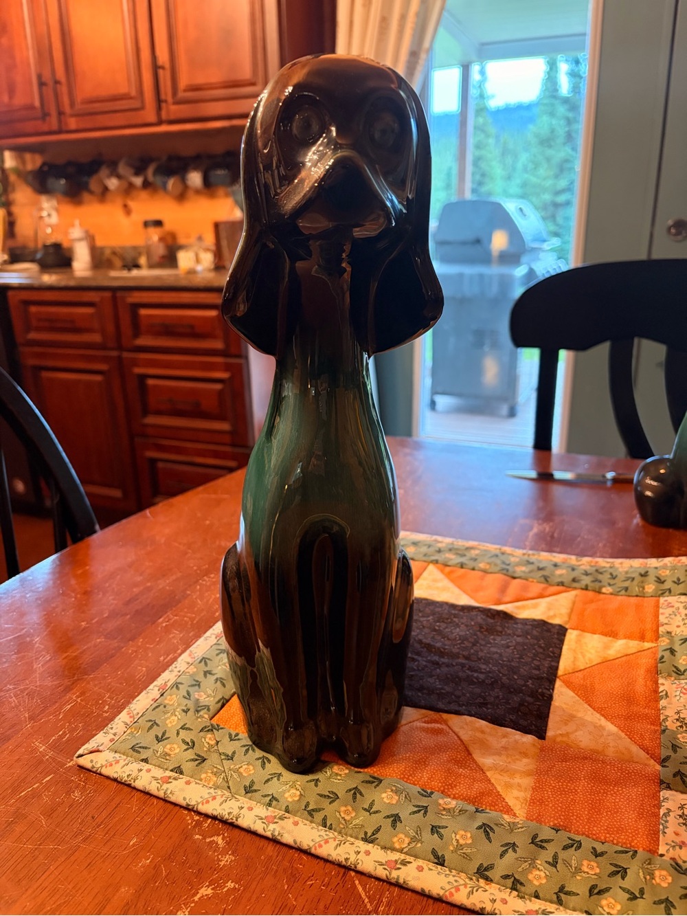 Blue Mountain Pottery large Ceramic Hound Dog Figurine